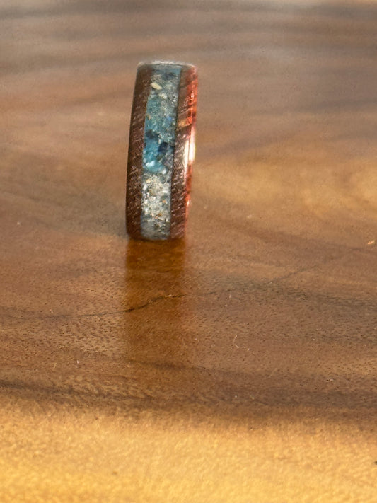 Brazilian Rosewood Ring size 10, 8mm wide