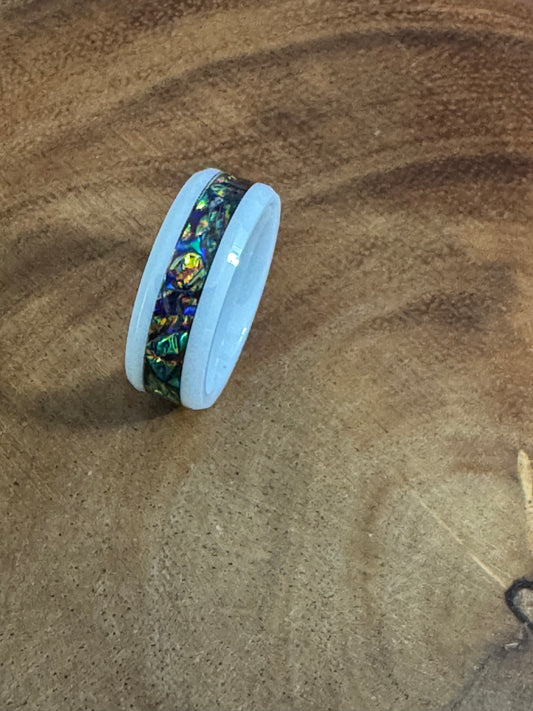 Ceramic Ring size 9, 8mm wide