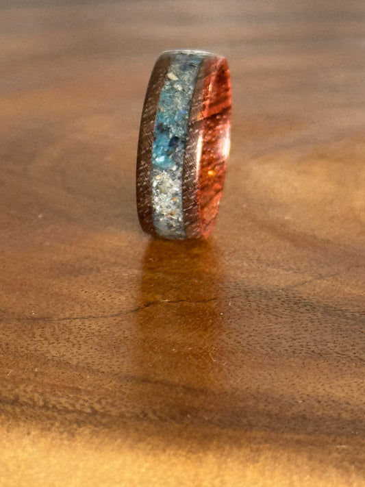 Brazilian Rosewood Ring size 10, 8mm wide